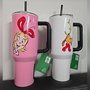 Dr. SEUSS the Grinch Christmas Stainless steel Tumbler, 40 Oz. Bundle of 2